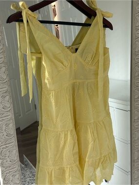 Hello Molly Butter Yellow Sundress with Tie Straps